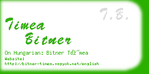 timea bitner business card
